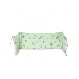 Protectie laterala pat 140 x 27 cm bumbac ranforce Lamb Green imagine