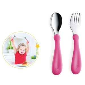 Set tacamuri din inox pentru copii BabyJem Pink imagine