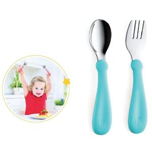 Set tacamuri din inox pentru copii BabyJem Blue imagine