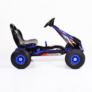 Kart cu pedale si roti gonflabile Top Racer Blue imagine