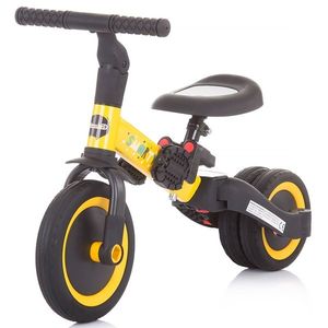 Tricicleta si bicicleta Chipolino Smarty 2 in 1 yellow cu ghidon reglabil de la 3 ani si o greutate de pana la 25 kg imagine