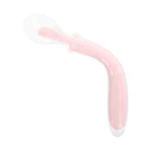 Lingurita flexibila din silicon Ultrasoft Training Spoon Pink imagine