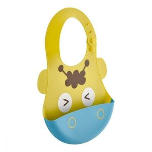 Baveta din silicon Soft Baby Bib Giraffe Yellow imagine