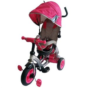 Tricicleta cu sezut reversibil Sunrise Turbo Trike Pink, maner reglabil pe inaltime, centura de siguranta de la 1 an pana la 25 kg imagine