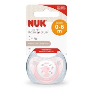 Suzeta Nuk Baby Rose Silicon M1 Iepuras 0-6 luni imagine