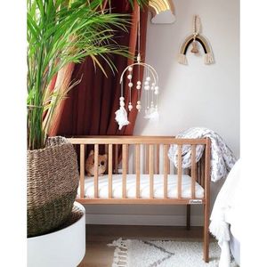 Patut mic co-sleeping din lemn Classic Vintage cu Saltea Cocos Spuma Cocos 90 x 40 x 7 cm imagine