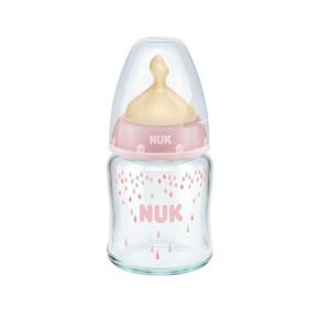 Biberon Nuk First Choice Plus Sticla 120ml tetina latex M 0-6 luni roz imagine