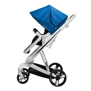 Carucior Bebumi Space Eco 2 in 1 Blue cadru alb imagine