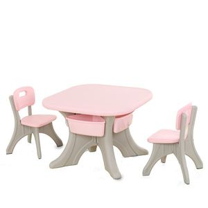 Set masuta cu doua scaunele Nichiduta Activity Pink imagine