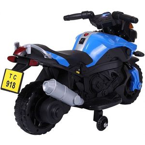 Motocicleta electrica 25W Nichiduta Sport 6V Blue cu roti ajutatoare , claxon si muzica, lumini led pornire la buton si reincarcare la priza imagine