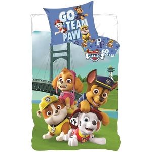 Set lenjerie pat copii Paw Patrol Go Team 100x135 + 40x60 SunCity imagine