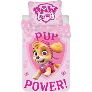 Set lenjerie pat copii Paw Patrol Pup Power Skye 100x135 + 40x60 SunCity imagine