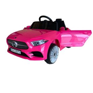 Masinuta electrica Nichiduta 60W Mercedes Benz CLS350 Pink cu scaun piele si roti eva , slow start , unitate audio cu diplay Usb si Mp3 si usi cu deschidere imagine