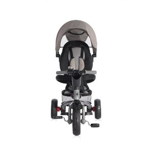 Tricicleta multifunctionala 6 in 1 Rocket grey cu scaun acoperit cu husa moale, spatar reglabil pe 2 pozitii, suport pentru picioare, dotata cu functie Balance-Bike pana la 20 kg imagine