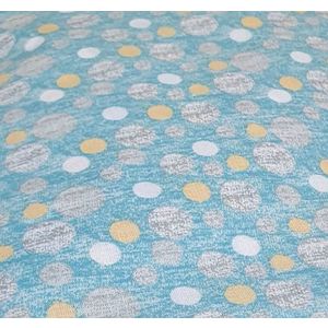 Set protectii patut Bubble Blue KidsDecor din bumbac 50 x 100 cm imagine