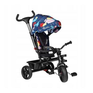 Tricicleta Haari scaun reversibil rotire 360 grade ultrapliabila multicolor Lionelo cu suport pentru picioare pana la 25 kg, cu control al directiei si 2 frane pe axul din spate imagine