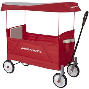 Carucior pliabil de tractat cu baldachin Radio Flyer EZ Fold Wagon imagine