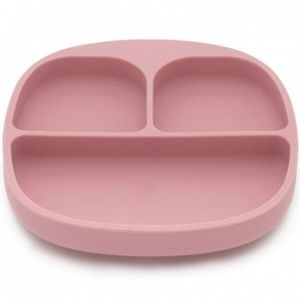 Set de masa silicon Blush farfurie compartimentata cu ventuza si lingurita Kooleco imagine