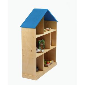 Casuta biblioteca din lemn BookHouse Ocean Blue 130 x 96 x 30 cm imagine