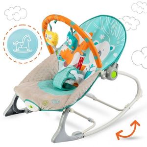 Balansoar cu vibratii vulpita si ursul Ricokids 7309 turcoaz imagine