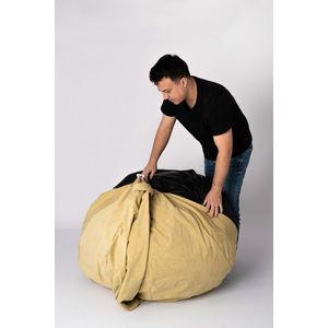 Fotoliu pufrelax nirvana hobbit dark beige umplut cu perle polistiren beanbag marca Pufrelax imagine