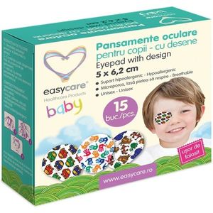 Pansamente oculare pentru copii Easycare 5x6, 2cm 15buccut imagine