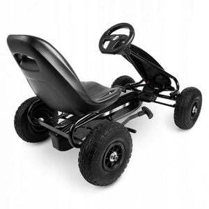 Kart cu pedale si roti gonflabile gokart rk 590 Ricokids negru imagine