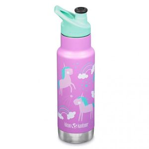 Termos din otel inoxidabil 355 ml cu capac sport Klean Kanteen Kid Classic Narrow Unicorns imagine