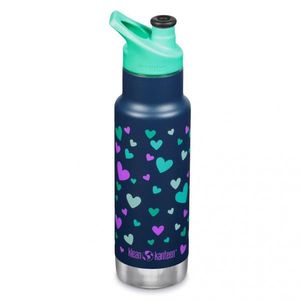 Termos din otel inoxidabil 355 ml cu capac sport Klean Kanteen Kid Classic Narrow Navy Hearts imagine