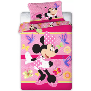 Set lenjerie pat copii Minnie Butterflies 100x135 + 40x60 SunCity imagine