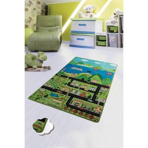 Covor antiderapant pentru copii Happy City 150x200 cm imagine