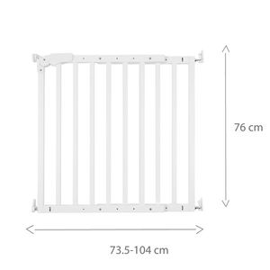 Poarta de siguranta lemn Maestro 73.5-104 cm alb Childhome imagine