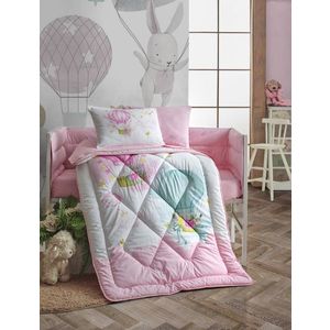 Lenjerie patut cu 6 piese Baby Ranforce Little Princess Pink imagine