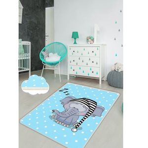 Covor antiderapant pentru copii Elephant Sleep 150x200 cm imagine