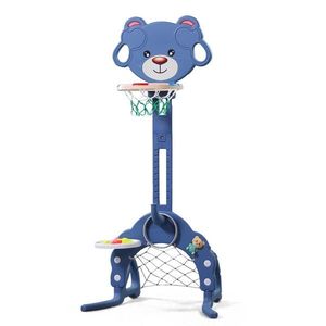 Cos de baschet multifunctional 3 in 1 Bear Albastru imagine