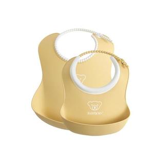 Set 2 bavete Baby Feeding Set Powder yellow BabyBjorn imagine