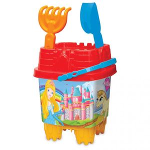 Set 6 jucarii de nisip Big Castle Bucket Set imagine