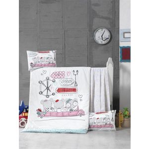 Set lenjerie 6 piese Bumbac Ranforce Journey 120x60 cm imagine