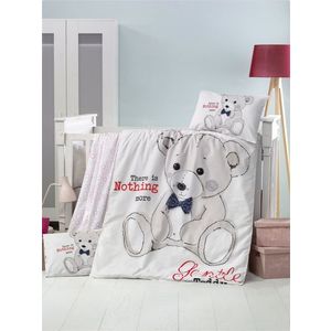 Set lenjerie 6 piese Bumbac Ranforce Teddy 120x60 cm imagine