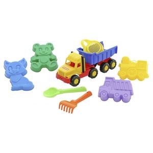 Set 9 piese jucarii pentru nisip si camion Polesie Multicolor imagine