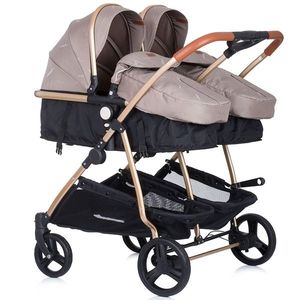 Carucior gemeni Chipolino Duo Smart 2 in 1 Humus imagine