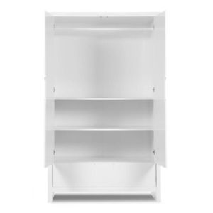 Dulap Childhome Quadro White 110x58x185 cm MDF Alb imagine