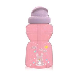 Cana sport Animals cu pai moale si flexibil 6 luni+ 325 ml Blush Pink imagine