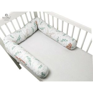 Aparatoare tip rulou pentru patut MimiNu lungime 180 cm bumbac Lulu Natural imagine