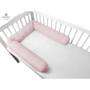 Aparatoare tip rulou pentru patut MimiNu lungime 180 cm din bumbac Colectia Royal Powder Pink imagine