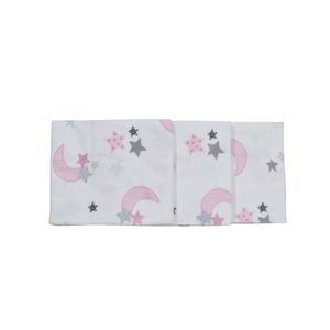 Set 3 scutece din finet 80x80 cm Nichiduta Pink Moon imagine