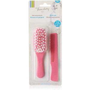 Set perie si pieptan pentru bebelusi Thermobaby-Rose bonbon imagine