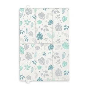 Saltea de infasat pliabila compact si impermeabila pentru plimbarecalatorie Sensillo 40x58 cm Floral blue imagine