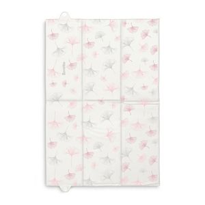 Saltea de infasat pliabila compact si impermeabila pentru plimbarecalatorie Sensillo 40x58 cm Botanic pink imagine