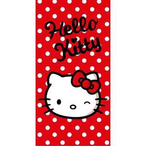 Prosop de plaja microfibra Eplusm Hello Kitty Dots 70x140 cm imagine